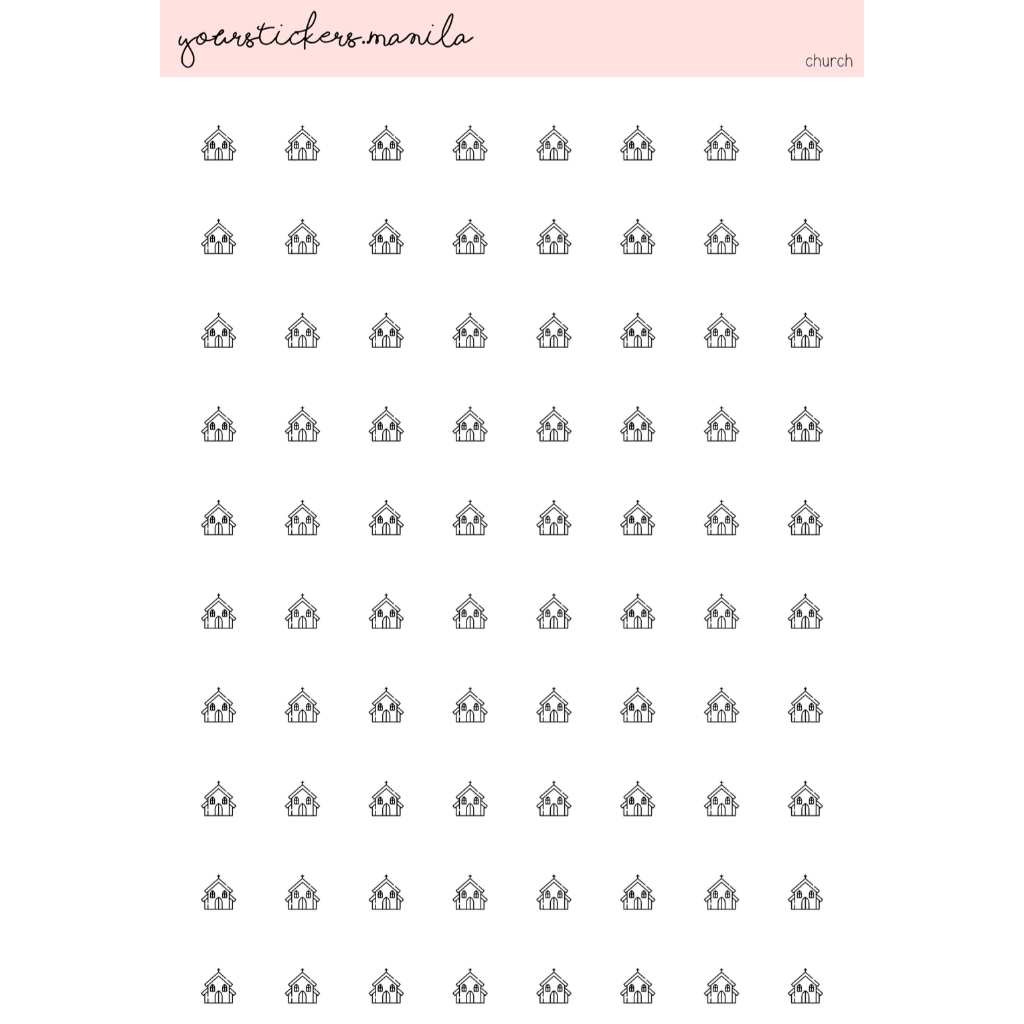 Planner [micro icons] Stickers - Church | Shopee Philippines