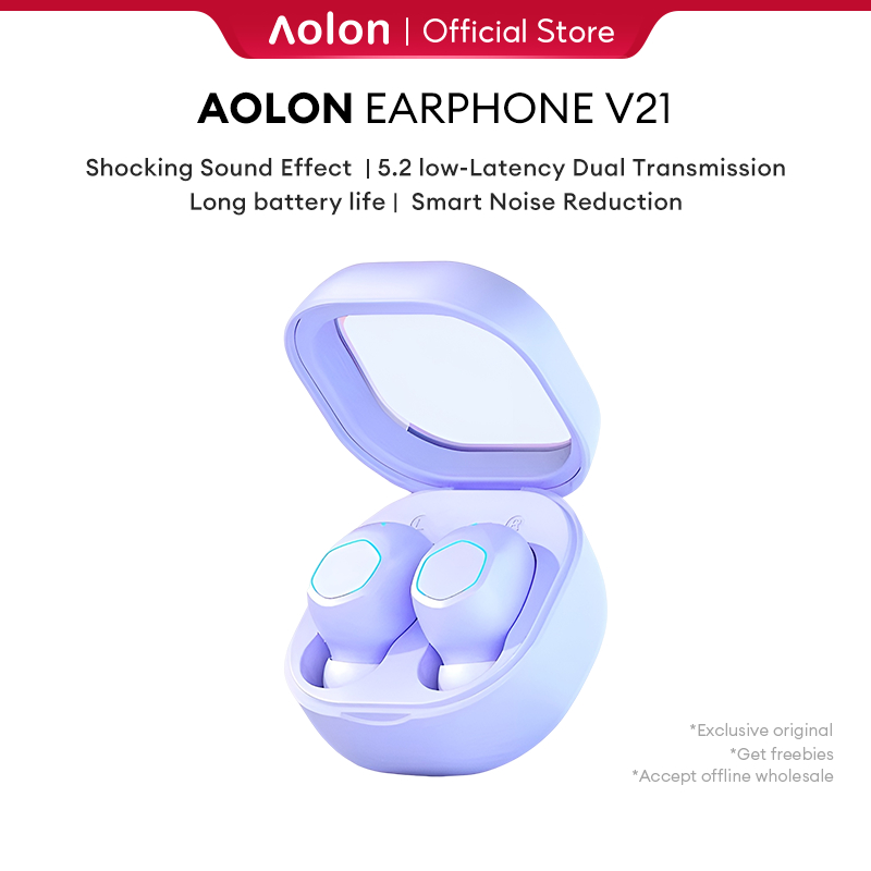 Aolon V21 TWS Wireless Bluetooth Earphones Stereo Noise Reduction