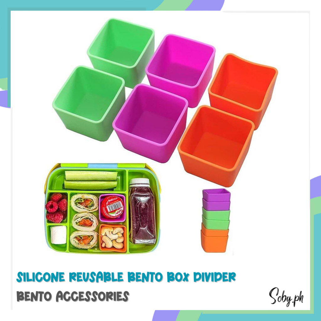 SOBY PH 1pc Silicone Reusable Bento Box Divider Bento Box Accessories Meal Prep Containers
