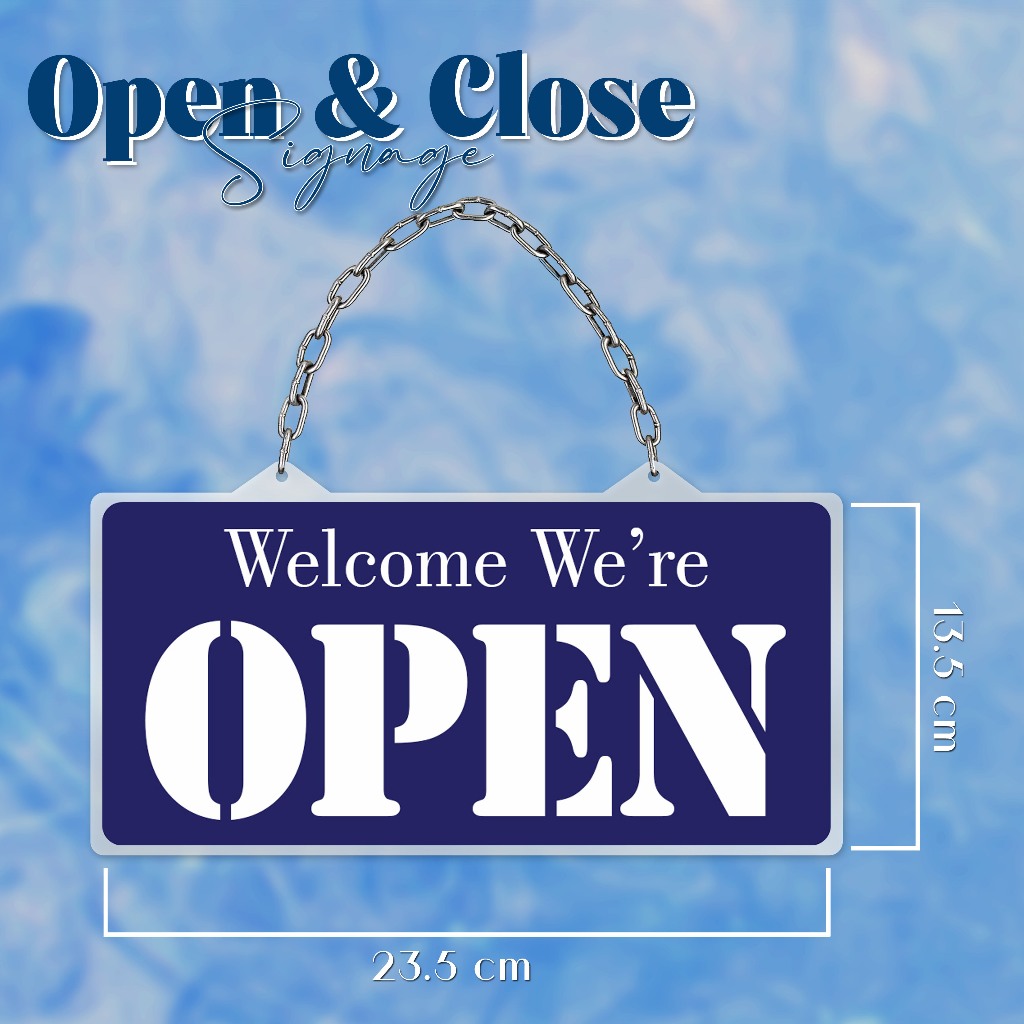 OPEN AND CLOSE BACK-TO-BACK ACRYLIC SIGNAGE | Shopee Philippines