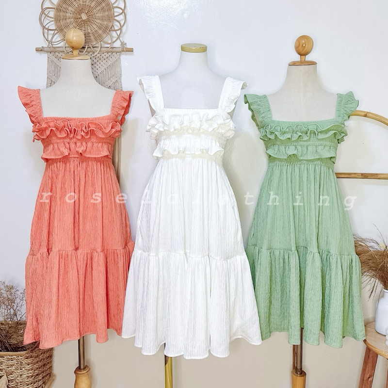 MIDI Bonnie Sleeveless Ruffles Dress | Shopee Philippines