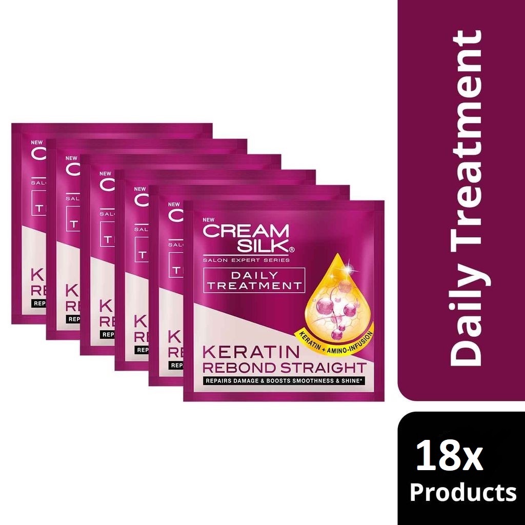 Cream Silk Treatment Keratin Rebond Straight 18ml, 18 Sachets | Shopee ...