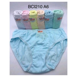 Comfortable antibacterial underwear 6 PC PANTY GIRL SOEN HM PLAIN FLORAL