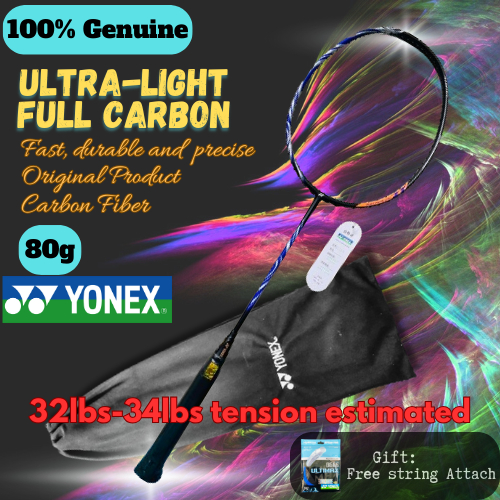 YONEX FULL CARBON FIBER BADMINTON RACKETSINGLE(1PIECE) Astrox 100zz 100 ...