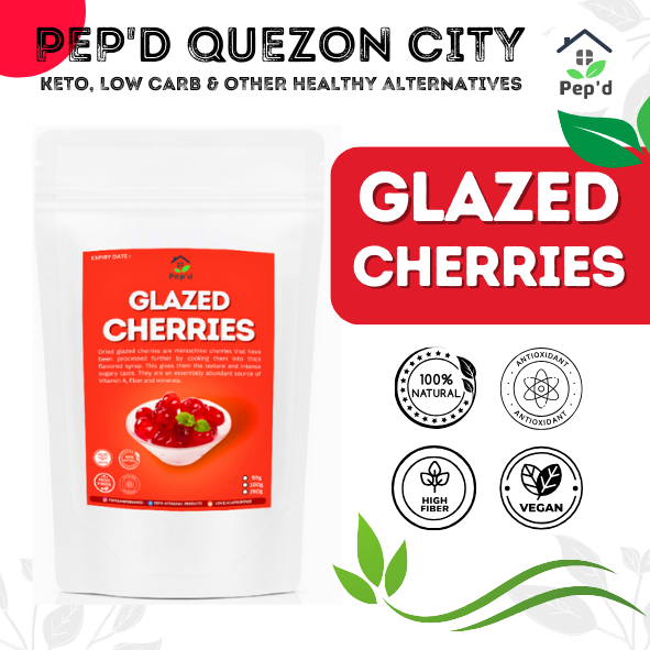 Dried Glazed Cherries 50g/100g/250g Low Carb Friendly Plantbased