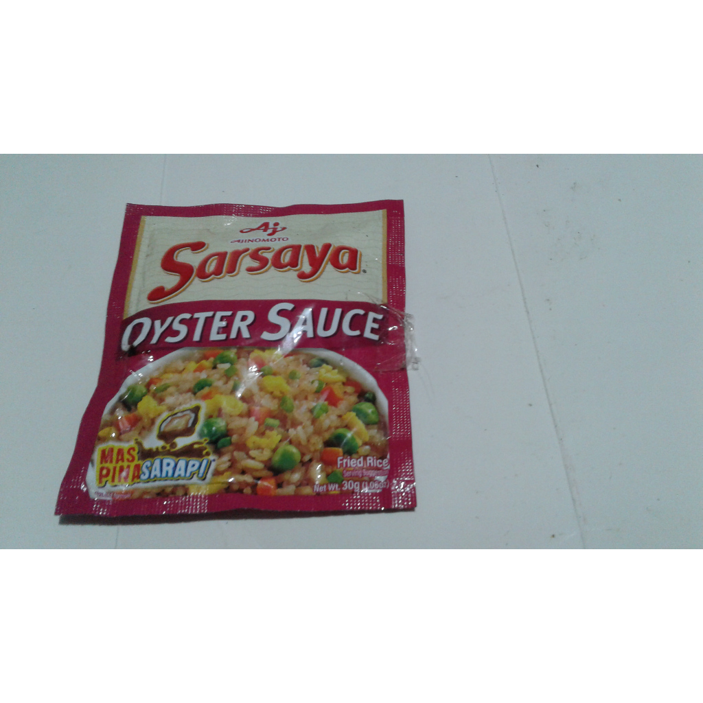 OYSTER SAUCE 1 ONE PIECE AJINOMOTO 30 GRAM PACK sar saya CHICKEN food SARAP HALAL MEAT ZINC KIDS