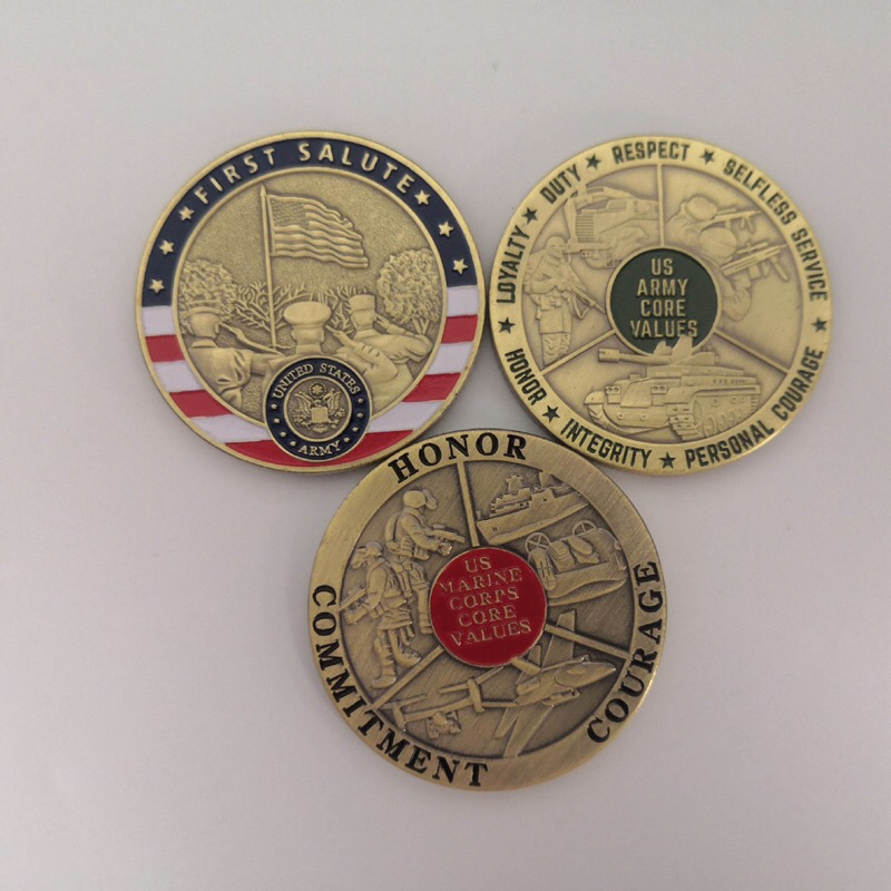 US Army Core Values Challenger Coin Set(3 pieces) | Shopee Philippines