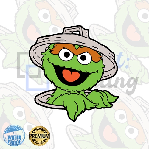 Oscar The Grouch Peeker (Premium Waterproof and Fade-resistant Stickers ...