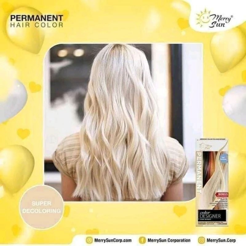 permanent hair color by merrysun 100% original(super decoloring ...