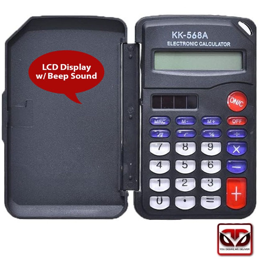 KK-568A Mini Portable Electronic Calculator LCD Display with Beep Sound ...