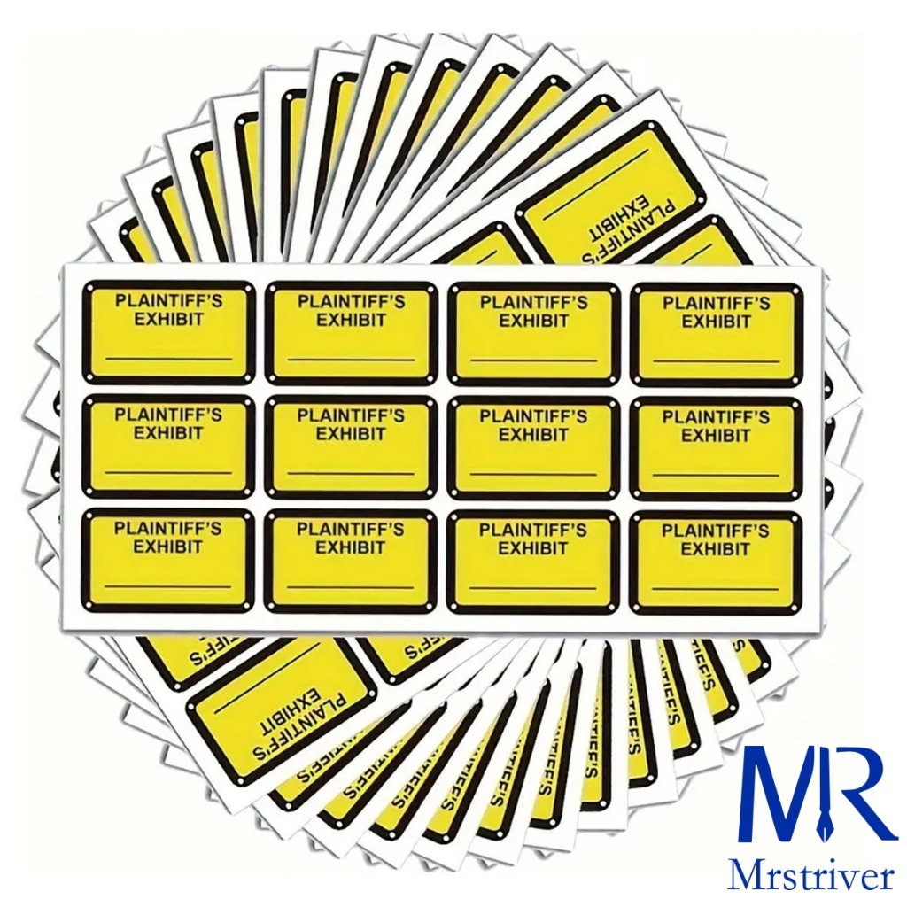 Mrstriver Exhibit Labels Office Court Legal Document Classification ...