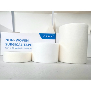 Transpore latex-free hypoallergenic adhesive tape. Dimensions: ½-in. x  30-ft./1.25 cm x 9 m