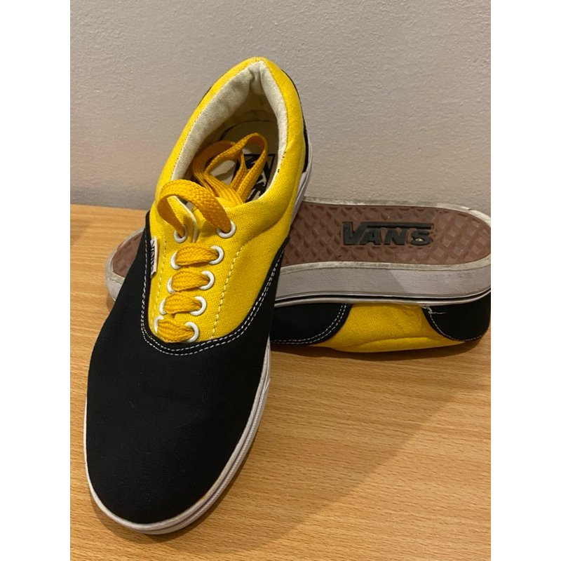 vans authentic black yellow