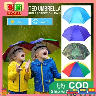 Portable Rain Umbrella Hat Army Green Foldable Outdoor Pesca Sun Shade  Waterproo