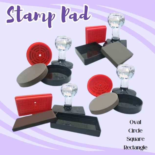 Crystal Rubber Stamp Pad and Case (Consumables Only) (Oval, Circle ...
