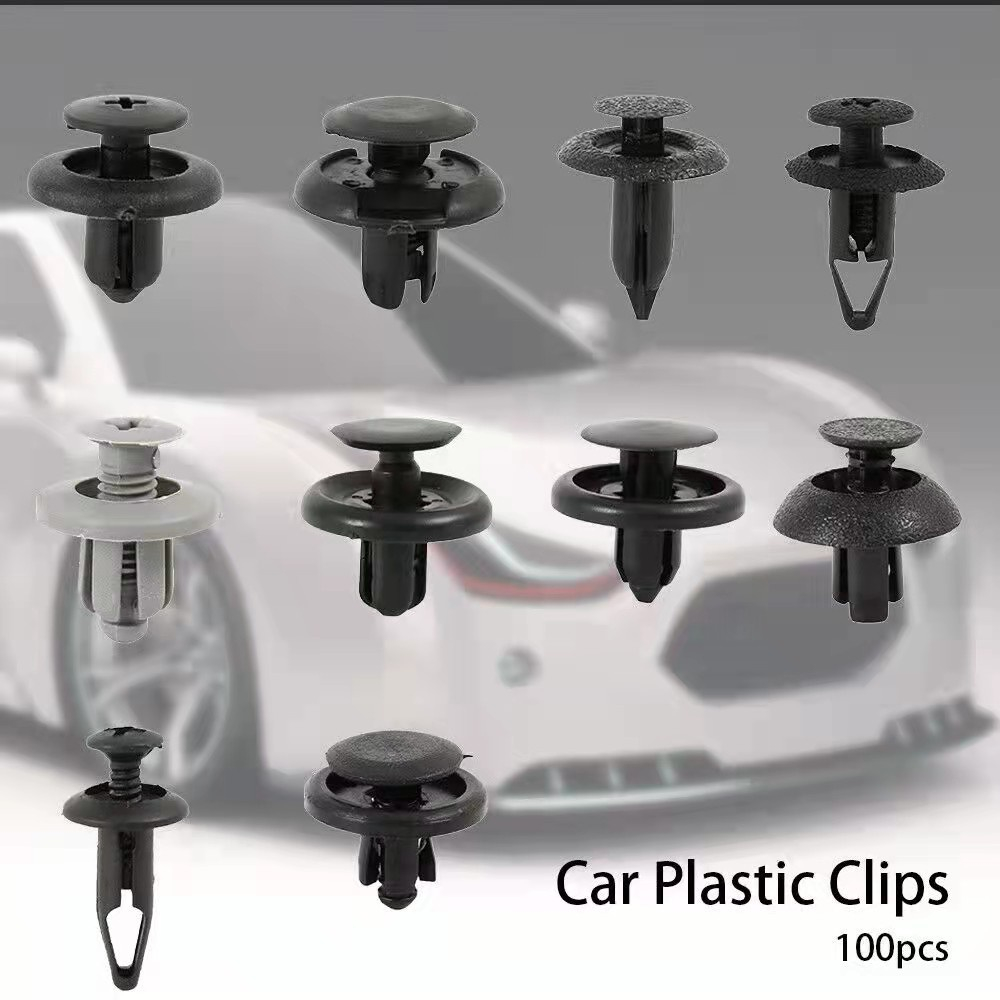 100pcs Auto Fastener Clip Car Body Push Retainer Pin Rivet Bumper Door ...