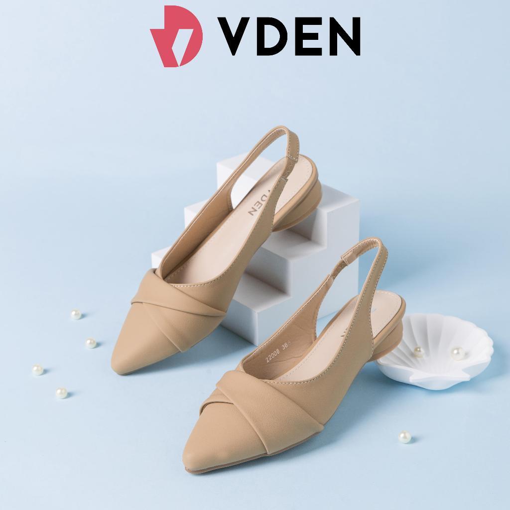 Vden Pointed Mules Slingback Flat Shoes 22008 Pointed Toe Flat Heel (1 