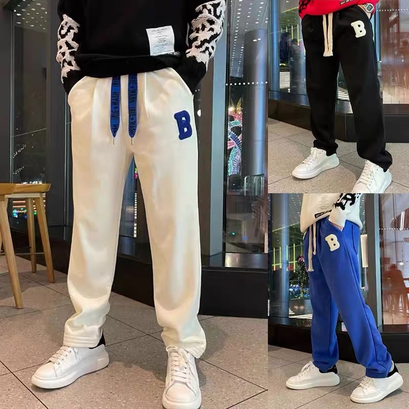 MX slocks pants loose straight cut pants Korean sweatpant wide leg ...