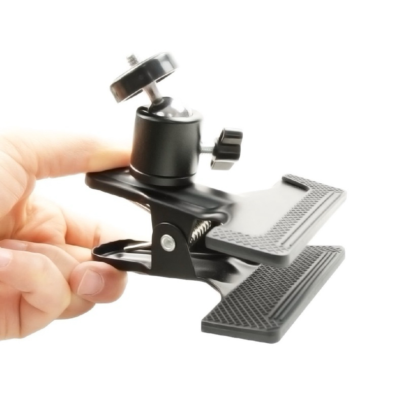 Tripod Camera Clip Clamp Flash Holder Mount with 360 Swivel Photography