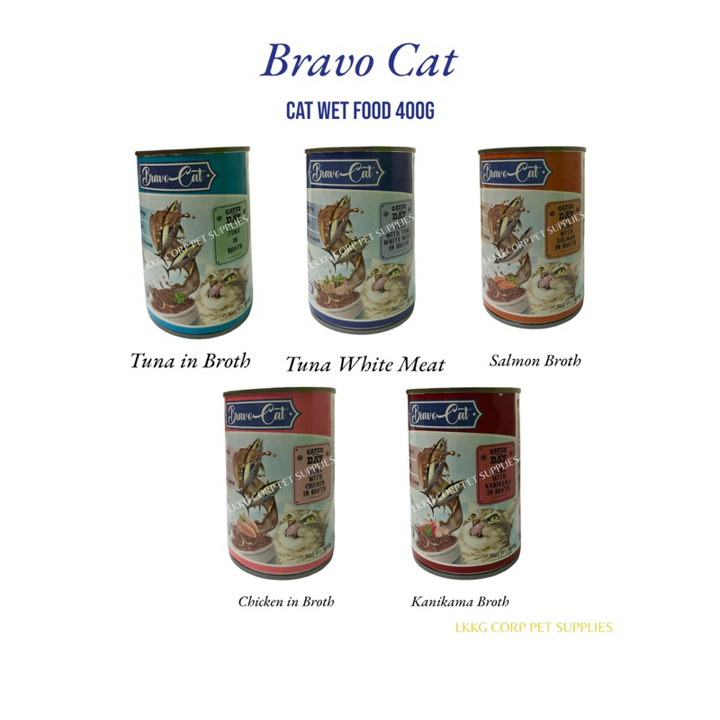 BravoCat Real Tuna in Broth 400g Cat Wet Food Shopee Philippines