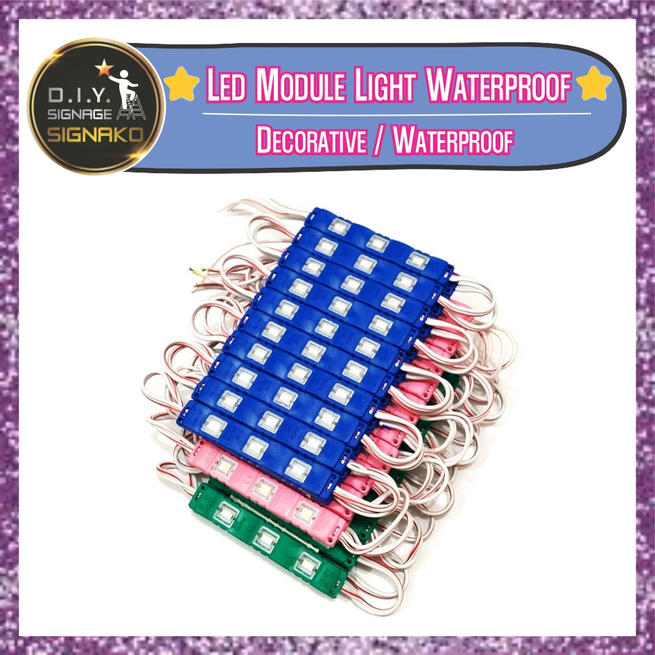 #1) 20pcs 7612 LED Module 1.2W / DC 12V Knight Motorcycle Part Car 3Led ...