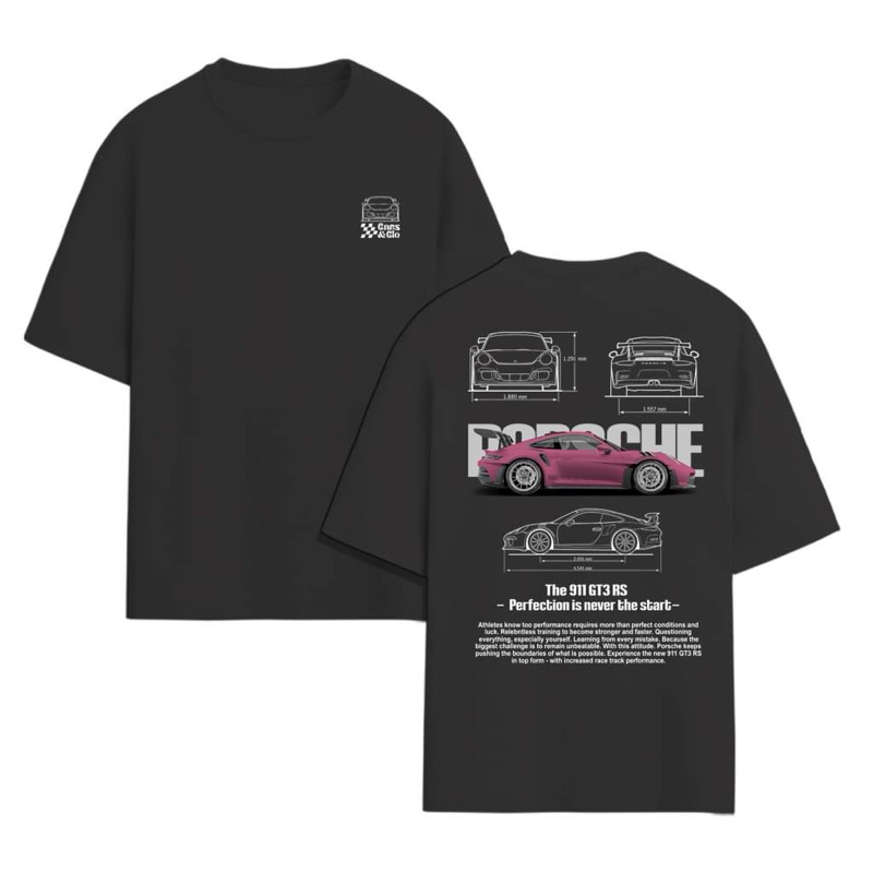 Porsche 911 porsche 997 GT3 RS Gray Blueprint T-Shirt - White Cars and ...