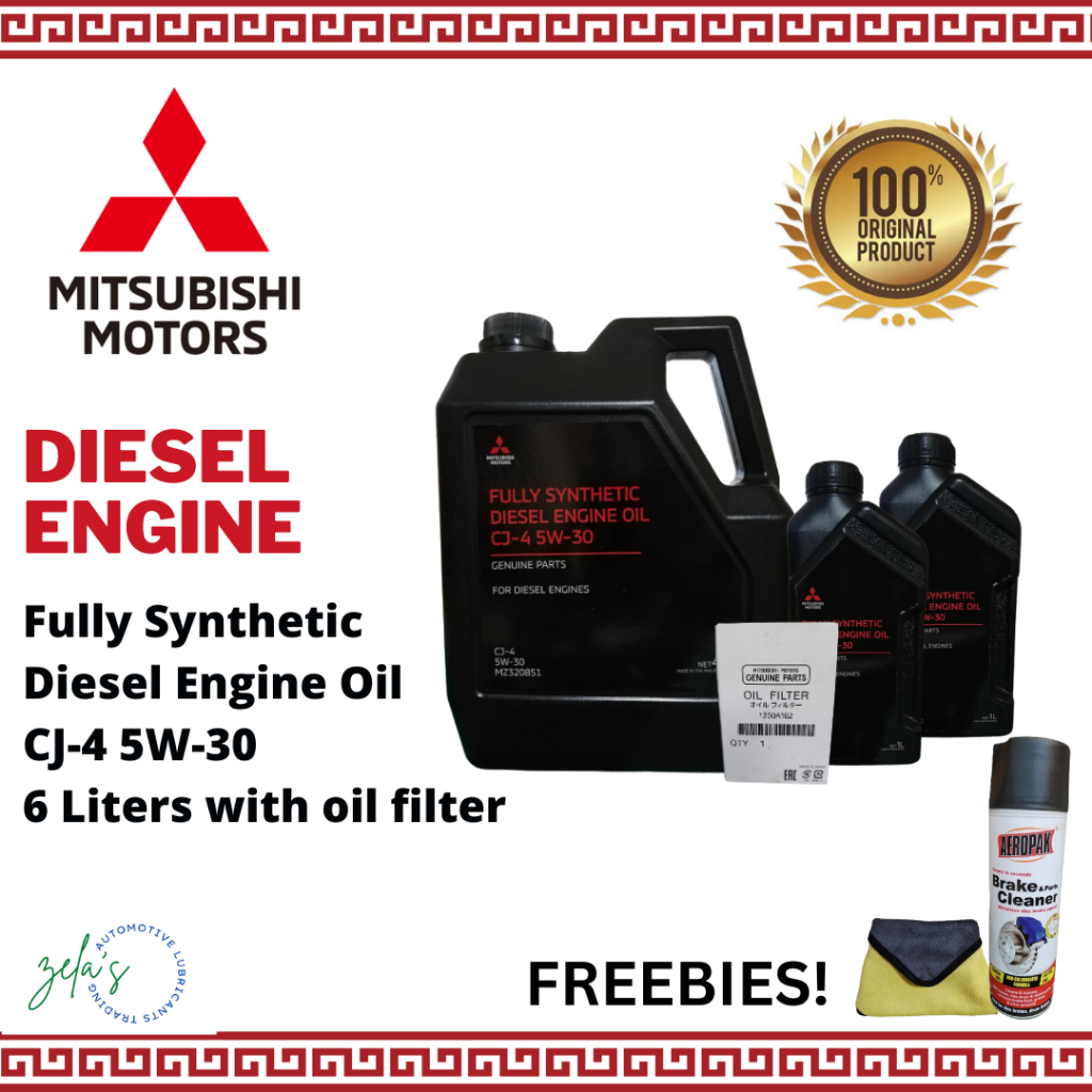 Mitsubishi Fully Synthetic Diesel Engine Oil with Oil Filter for L300 ...