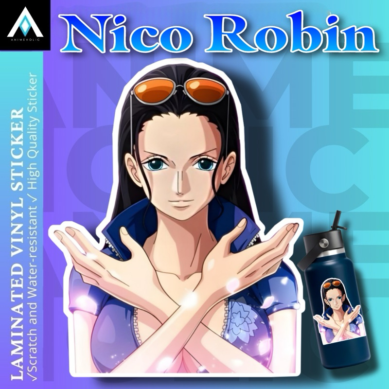 NICO ROBIN ONE PIECE LAMINATED VINYL STICKERS ~ ANIMEHOLIC | Shopee ...