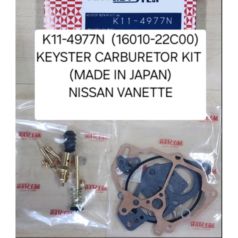 Keyster Carburetor Kit Nissan (Made in Japan) Shopee Philippines