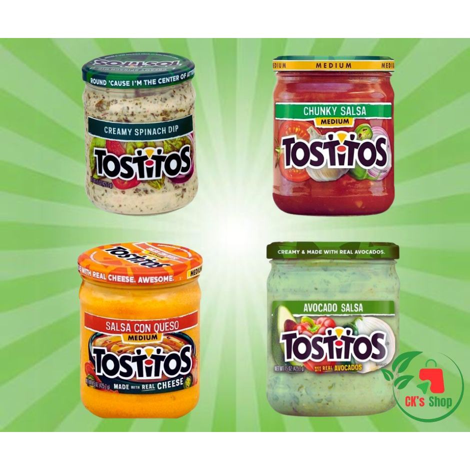 Tostitos Dip Creamy Spinach / Chunky Salsa / Salsa Con Queso / Avocado ...