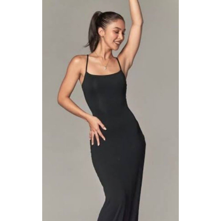 Julia Barretto Inspired Black Bodycon Maxi Dress (3 pieces) | Shopee ...