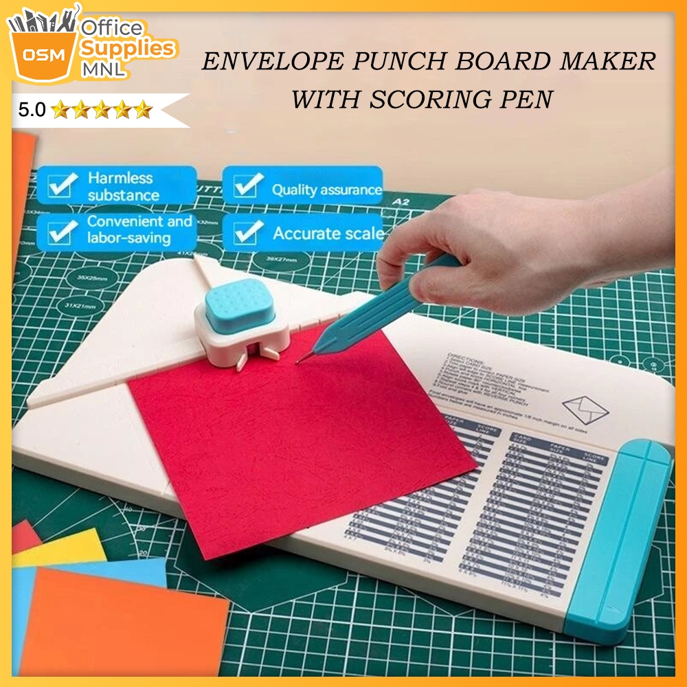 Kamei Envelope Punch Board Maker Paper Embosser Creasing Scoring Board 