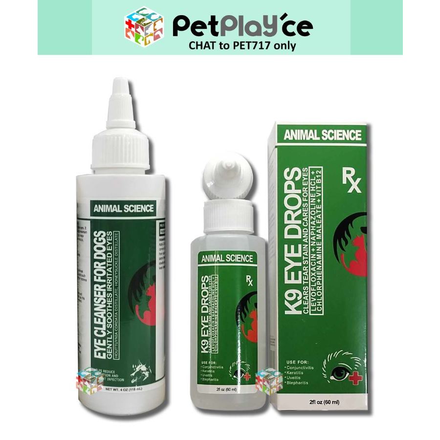 Animal Science K9 EYE DROP 60ml or Eye Cleanser 118ml Liquid Meds
