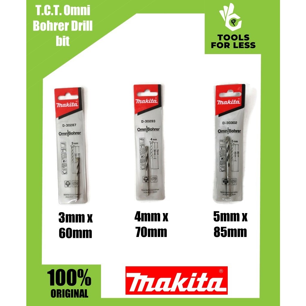 Makita Tungsten Carbide Tipped (TCT) Masonry Drill Bit with Omnibohrer ...