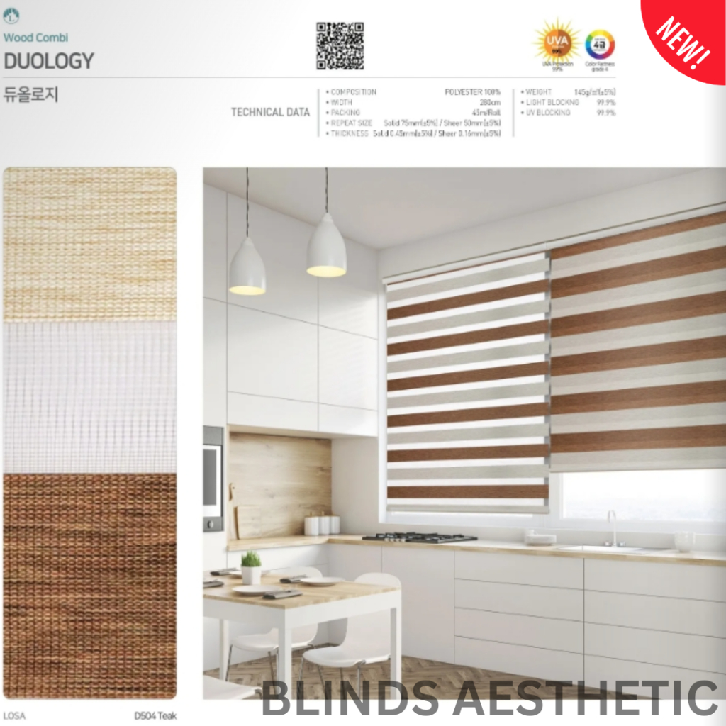 NEW!! DUOLOGY Korean Window Blinds LOSA we customize size 100 BEST
