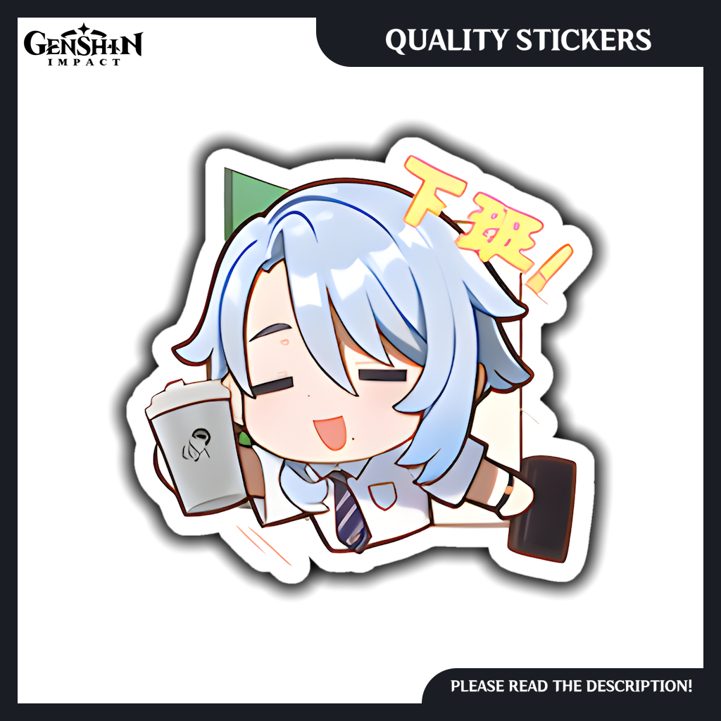 Kamisato Ayato HEYTEA Collab - Genshin Impact Emoji Stickers | Shopee ...