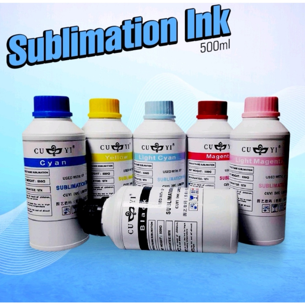 CUYI Sublimation Ink 500ML (6 Colors) || Cyan, Magenta, Yellow, Black ...