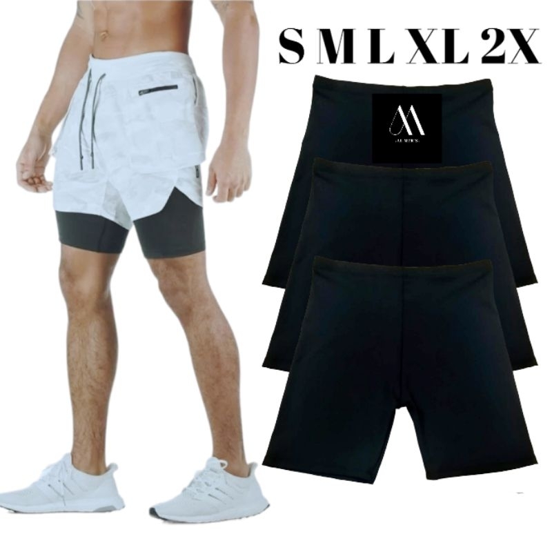 3PCS-1PC MEN'S COMPRESSION CYCLING SHORT/BIKER SHORT,INNER SHORT,  BASKETBALL, RUNNING TRAINING