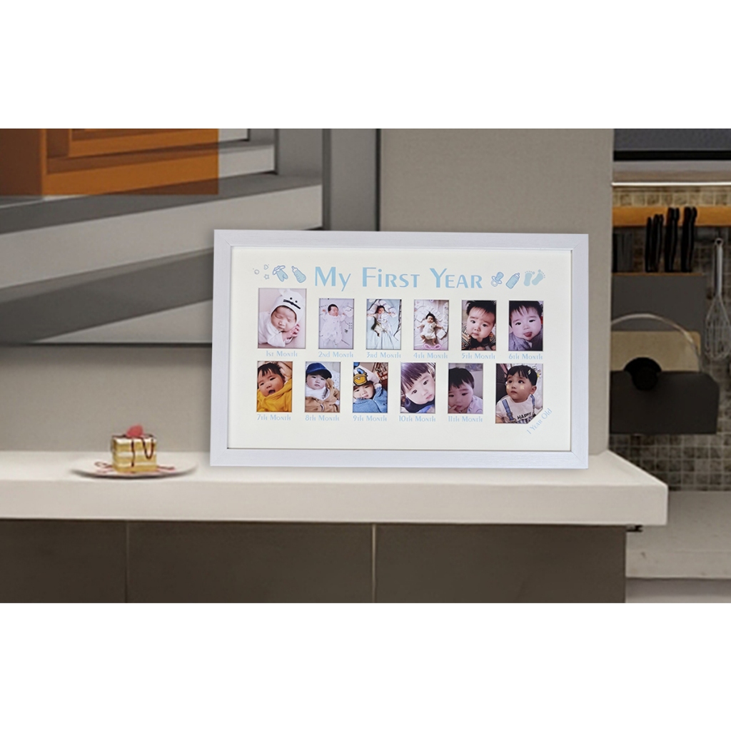 My First Year Baby Frame 1 month to 12 months Keepsake Baby Frame ...