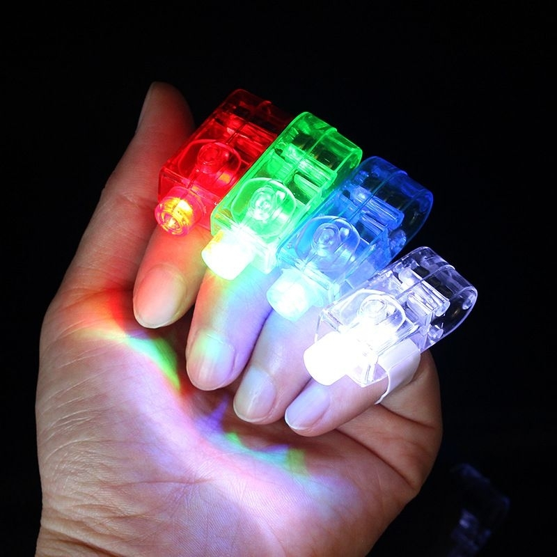 4 Pcs LED Flash Finger Light kid Laser Beam Toys Finger Light Toy for ...