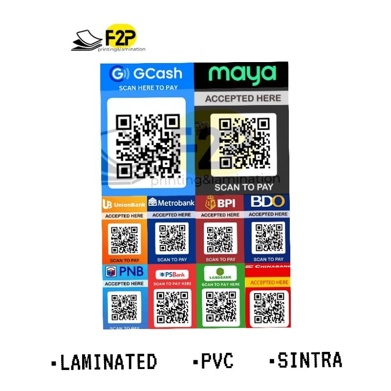 Qr codes Laminated, PVC and Sintra‼️‼️4x6 inches Shopee Philippines