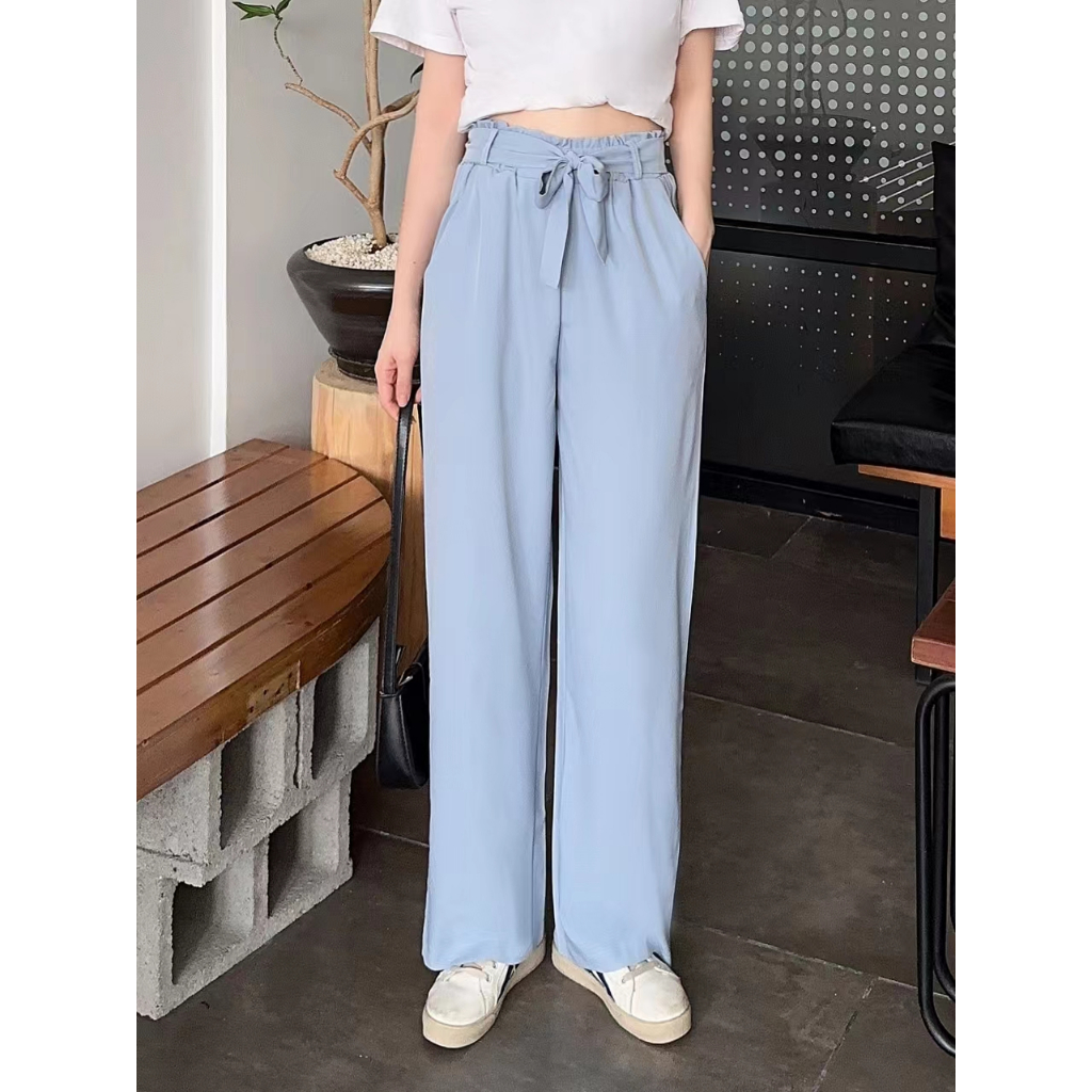 Hightwaist Stretchable 25-28 Trendy Trouser Womenswear Bottom | Shopee ...