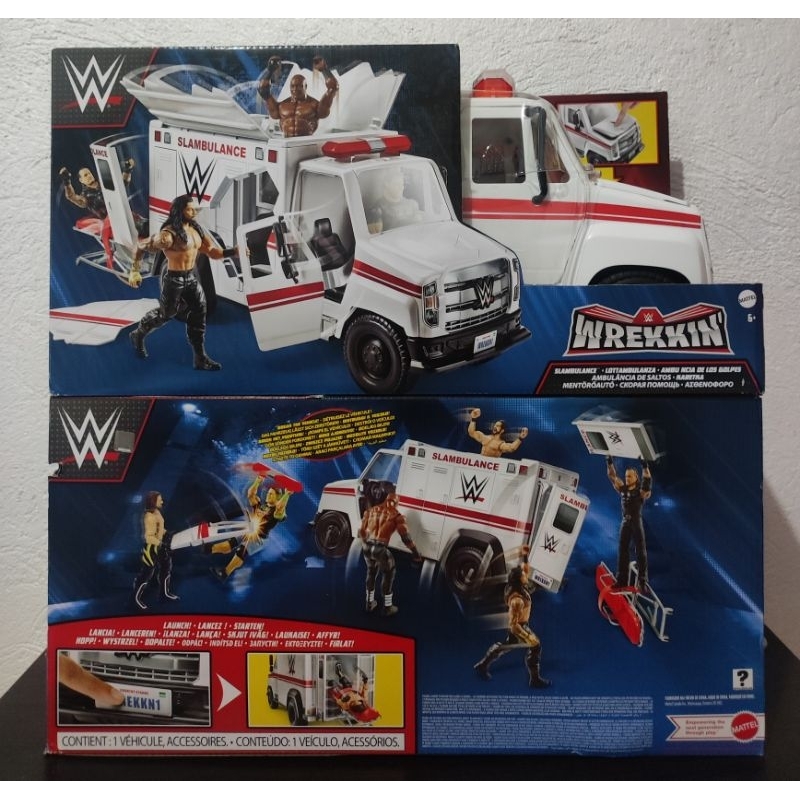 WWE Mattel Wrekkin Slambulance Playset For Wrestler Wrestling Figures ...