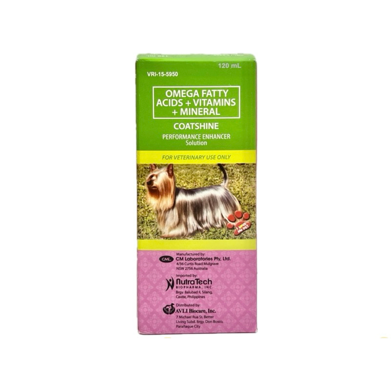 Coatshine 120mL 60mL Syrup for Dogs and Cats Omega Oral Suspension Skin Supplement Shopee