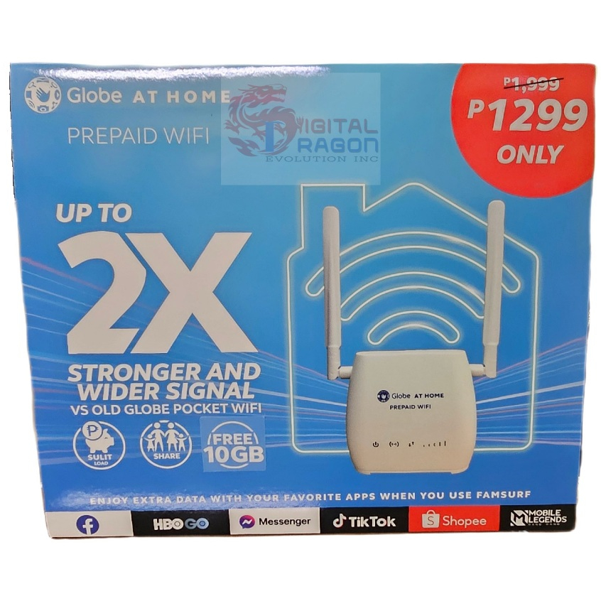 Original Globe At Home Prepaid Wifi Zlt S10g With 10gb Data Shopee