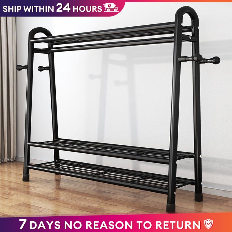 Clothes Rack Floor-standing Bedroom Clothes Hanger Floor Laundry Drying ...