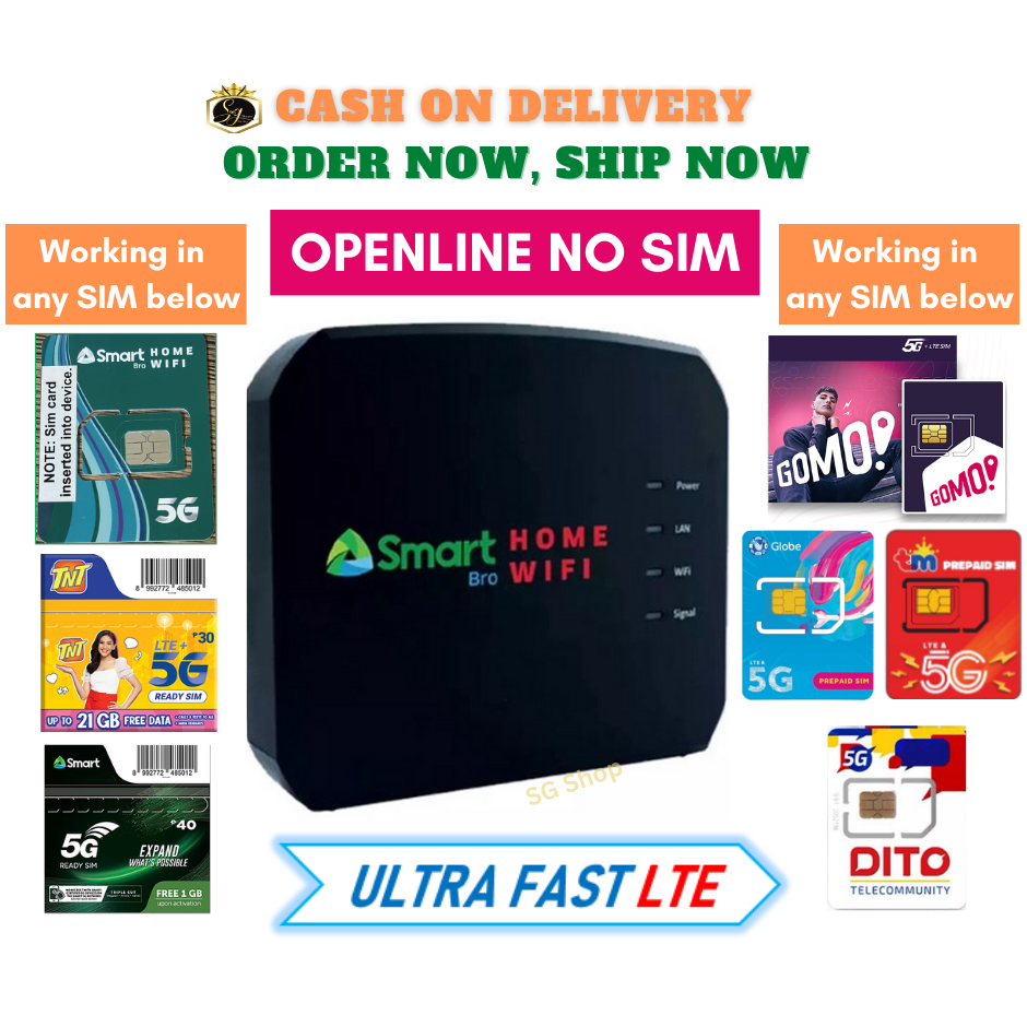 SMART BRO HOME PREPAID WIFI 30DAYS UNLIDATA Sim card | Shopee Philippines