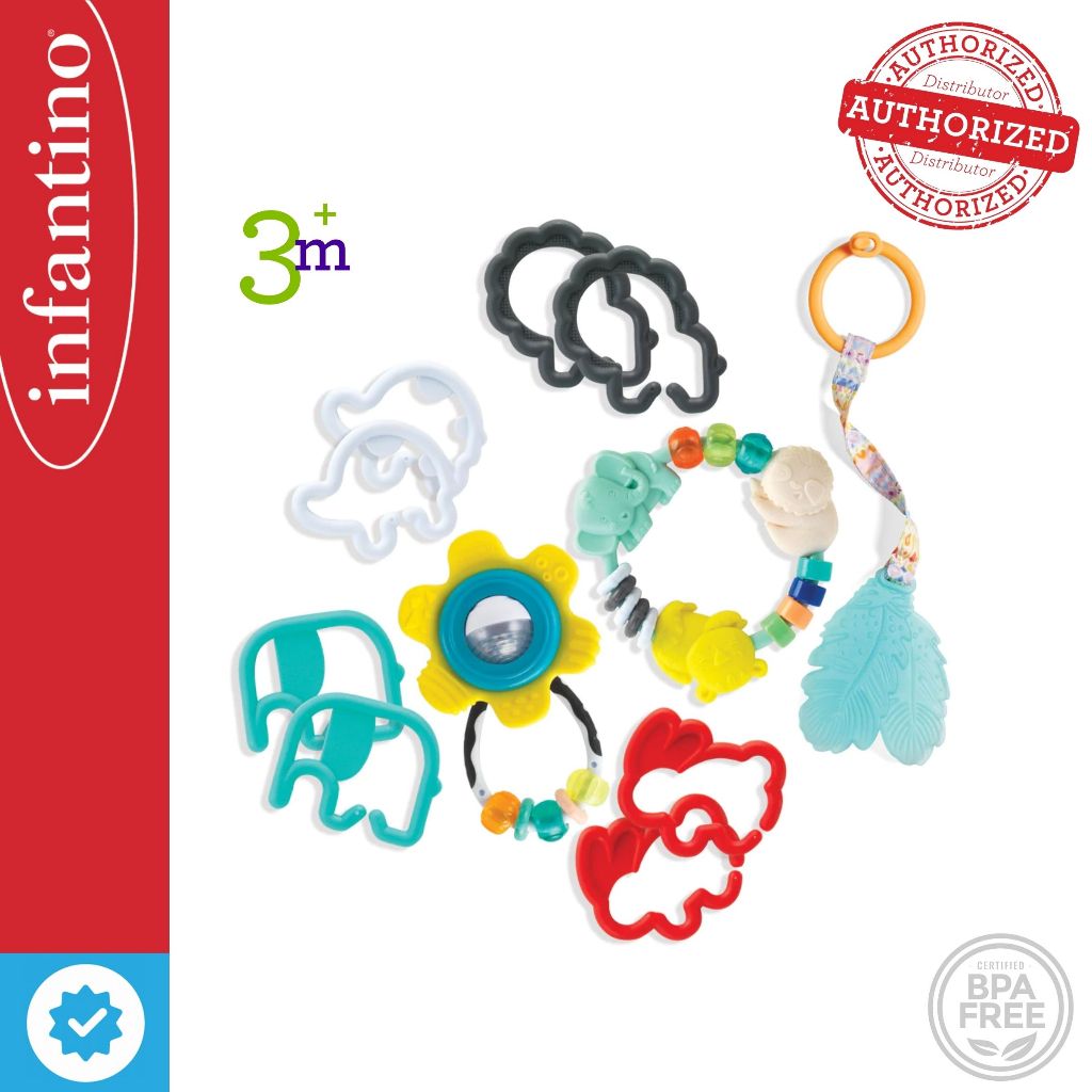 Infantino Teether Rattles Baby Gift Set BPA Free Complete Newborn Set 25 Added Value Set Shopee Philippines