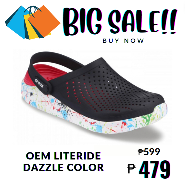 CS15 Crocs Literide Dazzle Clog in Red | Shopee Philippines