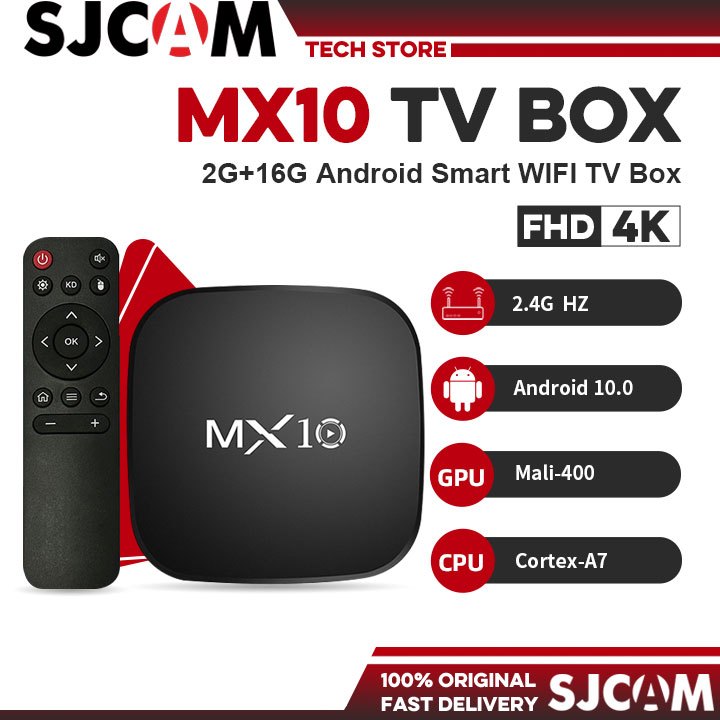 SJCAM MXQ PRO MX10 TV BOX 4K HD 2.4G Wifi Android 10 2+16GB Quad-Core ...